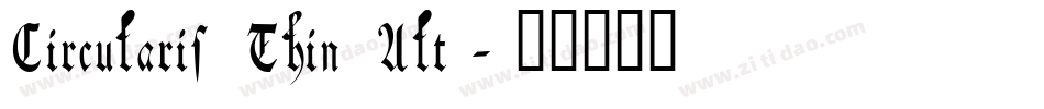Circularis Thin Alt字体转换
